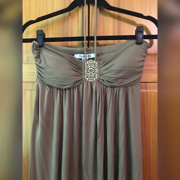 Olive High-Low Dress - Picture 2 of 2